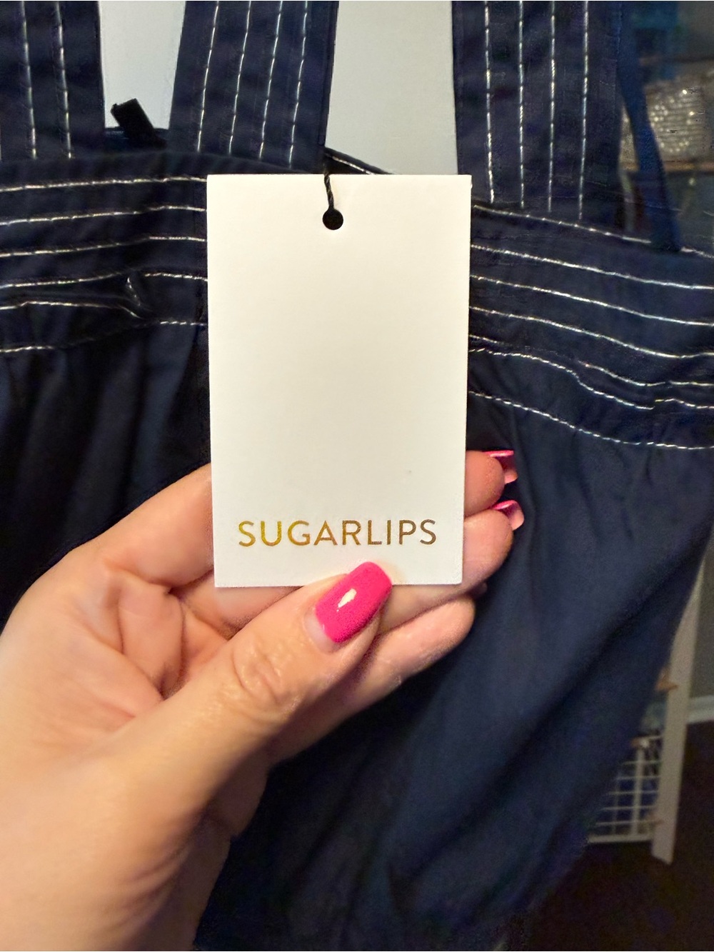 Sugarlips Tiered Mini Dress – Navy | NWT | Retail $95 - Picture 7 of 9